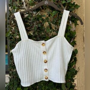 White Mini Tank Top by Amuse Society, size small